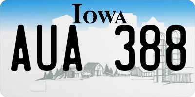 IA license plate AUA388