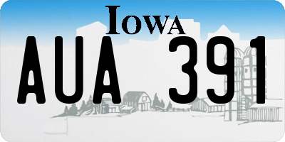 IA license plate AUA391