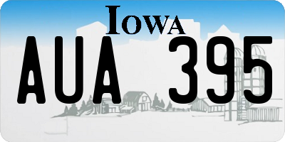 IA license plate AUA395