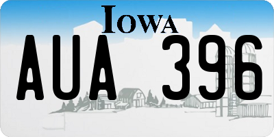 IA license plate AUA396