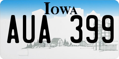 IA license plate AUA399