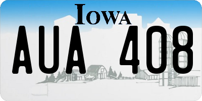 IA license plate AUA408