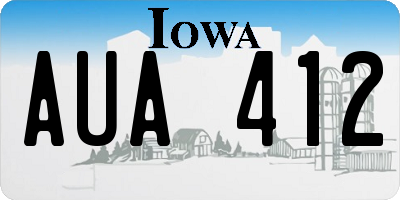 IA license plate AUA412