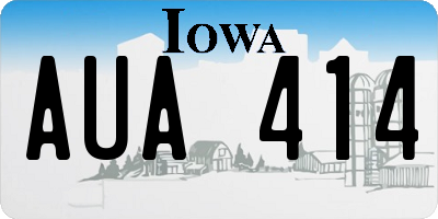 IA license plate AUA414