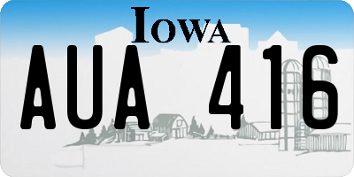 IA license plate AUA416