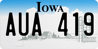 IA license plate AUA419