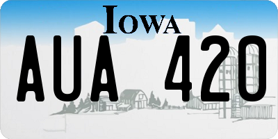 IA license plate AUA420