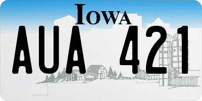 IA license plate AUA421