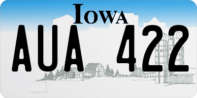 IA license plate AUA422
