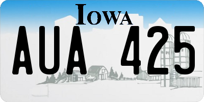 IA license plate AUA425