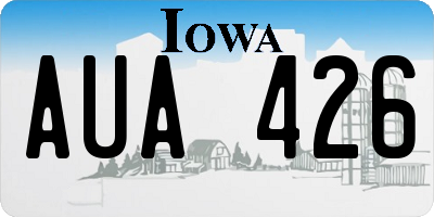 IA license plate AUA426