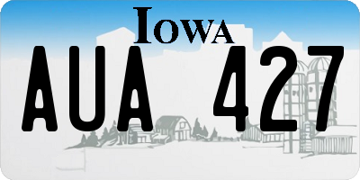 IA license plate AUA427