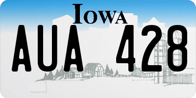 IA license plate AUA428