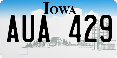 IA license plate AUA429