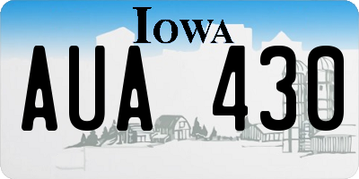IA license plate AUA430