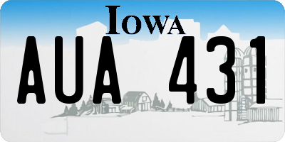 IA license plate AUA431