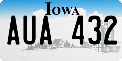 IA license plate AUA432