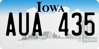 IA license plate AUA435