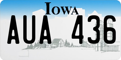 IA license plate AUA436