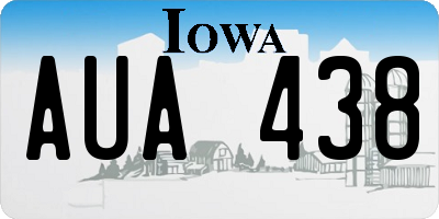 IA license plate AUA438