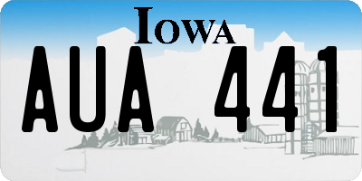 IA license plate AUA441
