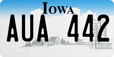 IA license plate AUA442