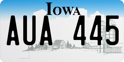 IA license plate AUA445