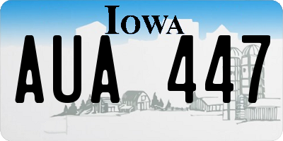 IA license plate AUA447