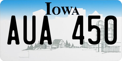 IA license plate AUA450