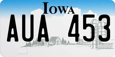 IA license plate AUA453