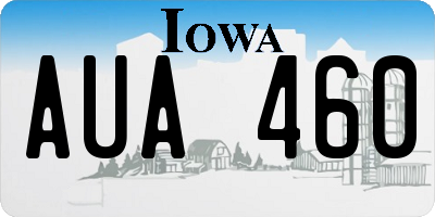 IA license plate AUA460