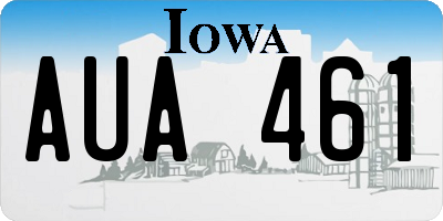 IA license plate AUA461