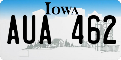 IA license plate AUA462