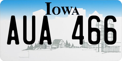 IA license plate AUA466