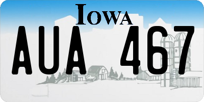 IA license plate AUA467