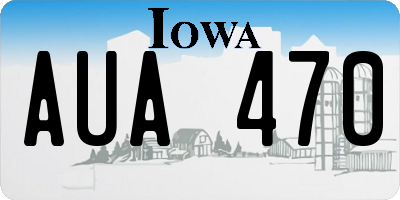 IA license plate AUA470