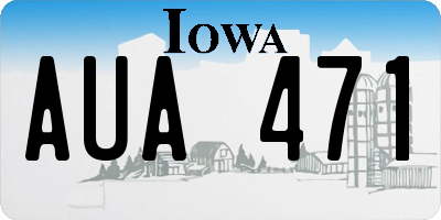 IA license plate AUA471