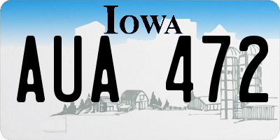 IA license plate AUA472