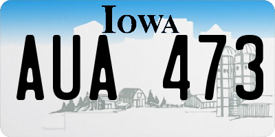 IA license plate AUA473