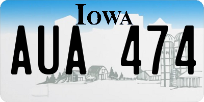 IA license plate AUA474