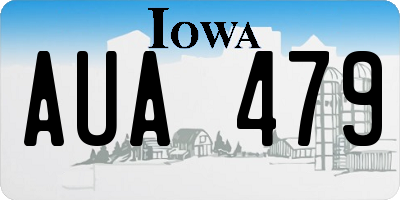 IA license plate AUA479