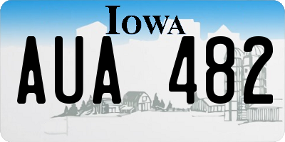 IA license plate AUA482