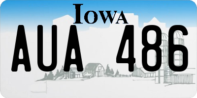 IA license plate AUA486