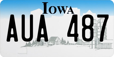 IA license plate AUA487
