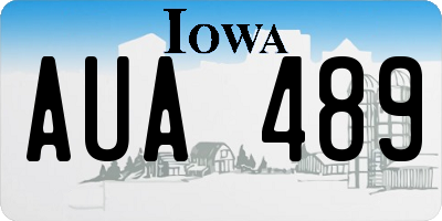 IA license plate AUA489