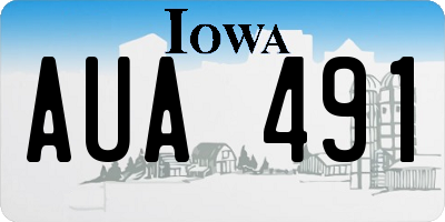 IA license plate AUA491