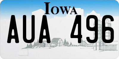 IA license plate AUA496
