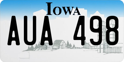 IA license plate AUA498