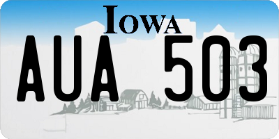 IA license plate AUA503