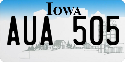 IA license plate AUA505